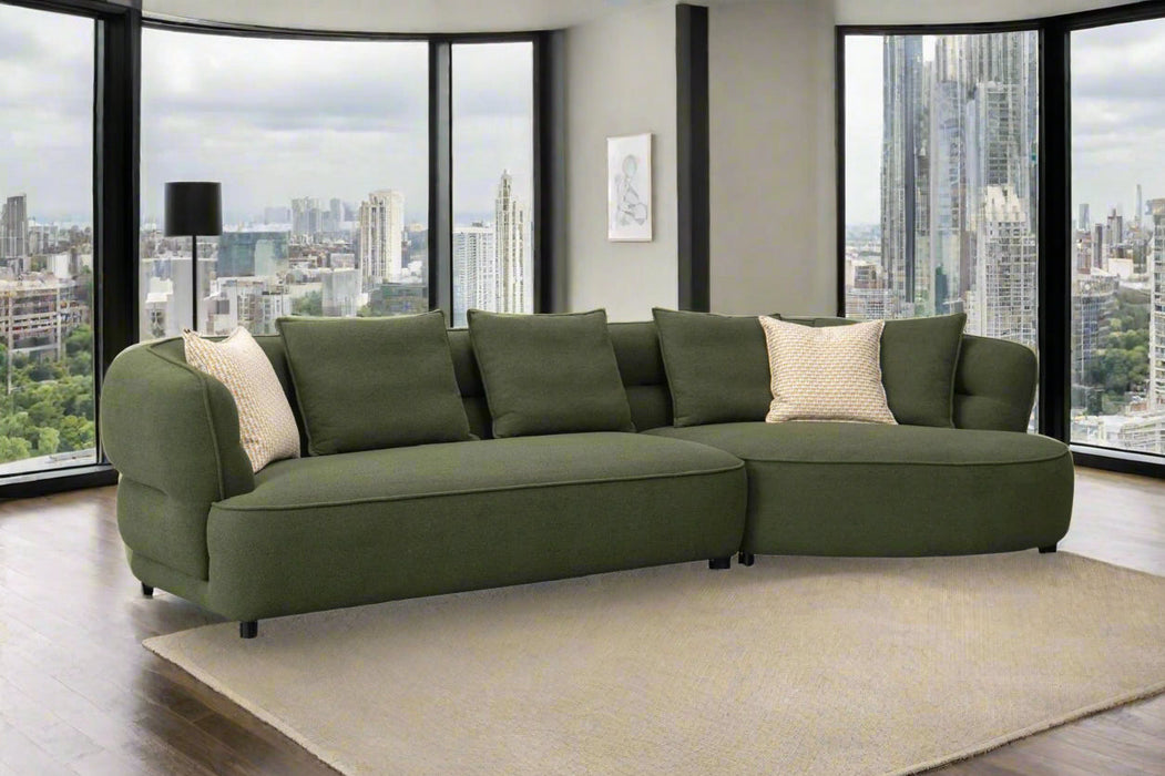 Aurora Collection Modern Upholstered Sectional Sofa – 133"