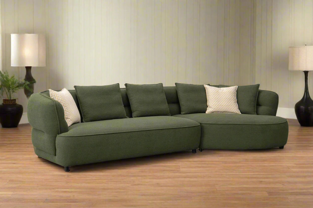 Aurora Collection Modern Upholstered Sectional Sofa – 133"