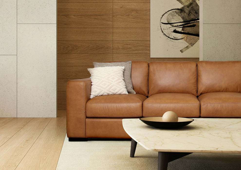 Argento Top Grain Leather Sofa - Tan