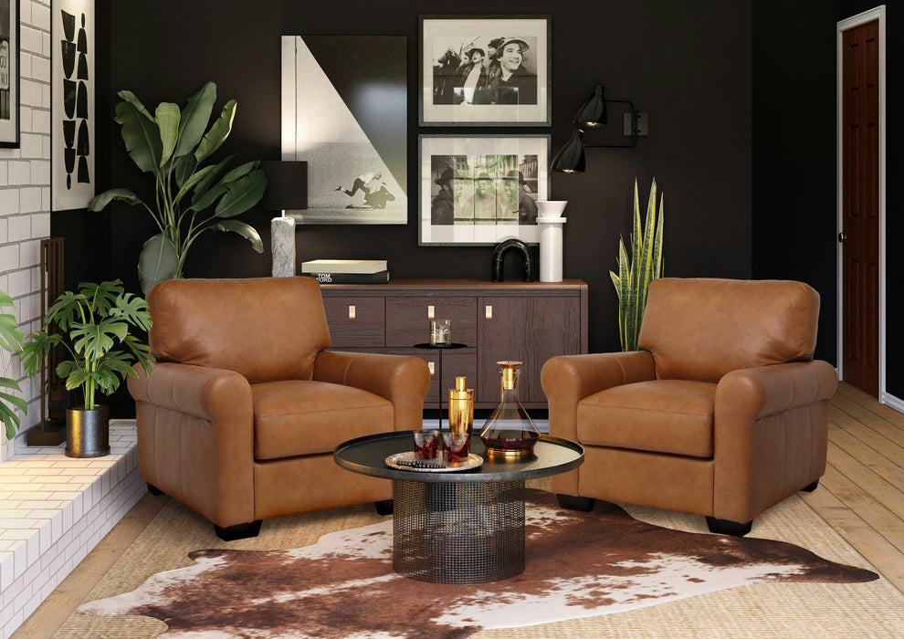 Florentine Leather Arm Chair - Tan