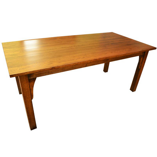 Mission 70" Solid Oak Dining Table - Walnut - Crafters and Weavers