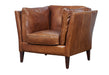 SOLD OUT Kenmore Leather Arm Chair - Light Brown - Crafters and Weavers
