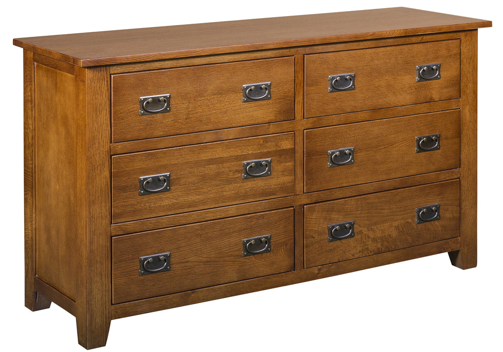 Mission 6 Drawer Dresser - Michael's Cherry - Crafters and Weavers