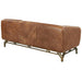 Vincent Industrial Modern Sofa - Light Brown Leather - Crafters and Weavers