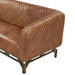 Vincent Industrial Modern Sofa - Light Brown Leather - Crafters and Weavers