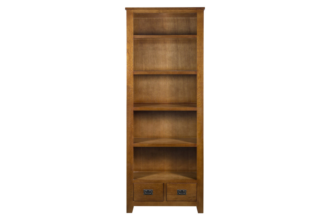 Mission Open Shelf Bookcase - Michael's Cherry - Crafters and Weavers