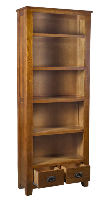 Mission Open Shelf Bookcase - Michael's Cherry - Crafters and Weavers