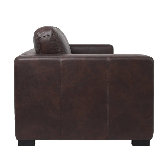 Argento Top Grain Leather Sofa - Brown