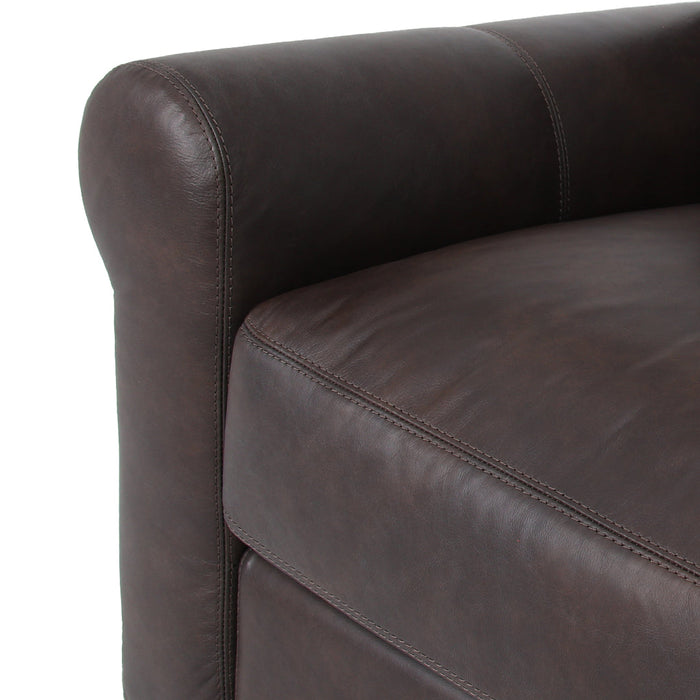 Florentine Leather Arm Chair Tan - Dark Brown