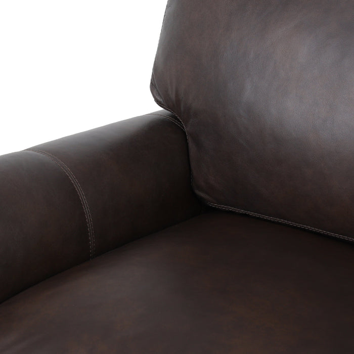 Florentine Leather Arm Chair Tan - Dark Brown