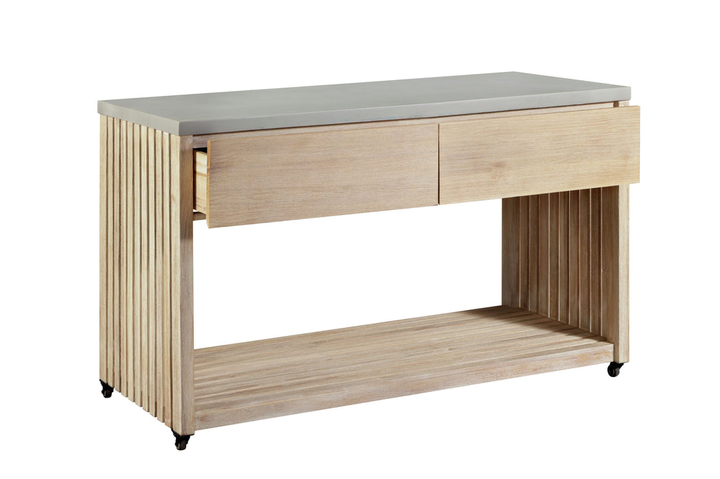 Eclipse Outdoor Solid Teak Wood Natural Look Kitchen Island