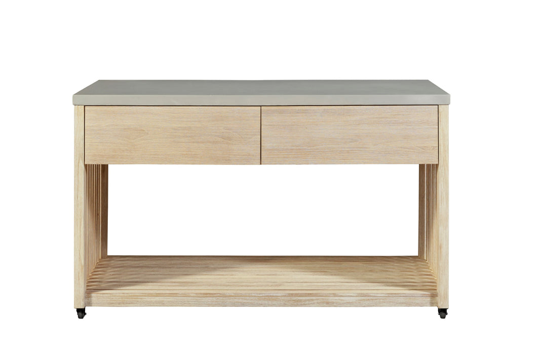 Eclipse Outdoor Solid Teak Wood Natural Look Kitchen Island