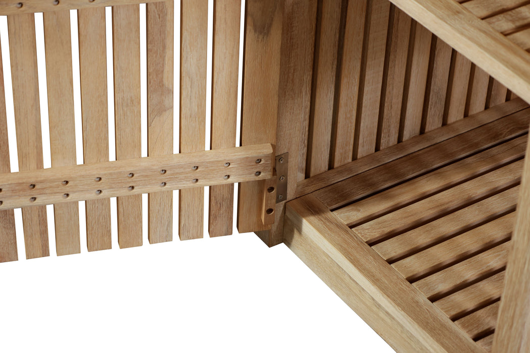 Eclipse Outdoor Solid Teak Natural Look Wood Cabinet - Outdoor