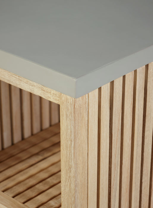 Eclipse Outdoor Solid Teak Natural Look Wood Cabinet - Outdoor