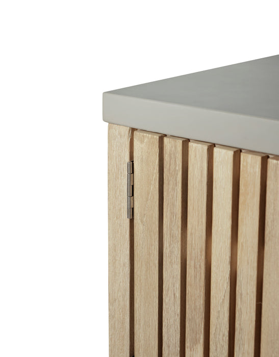 Eclipse Outdoor Solid Teak Natural Look Wood Cabinet - Outdoor