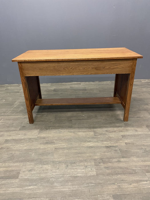 Mission / Arts and Crafts Solid Oak Writing Desk - 50 Inch