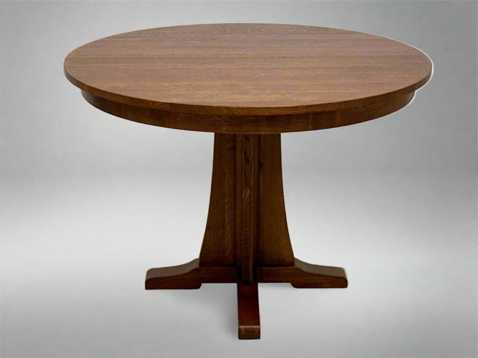 Mission Quarter Sawn  Oak Round Dining Table, Kitchen Table - 42"