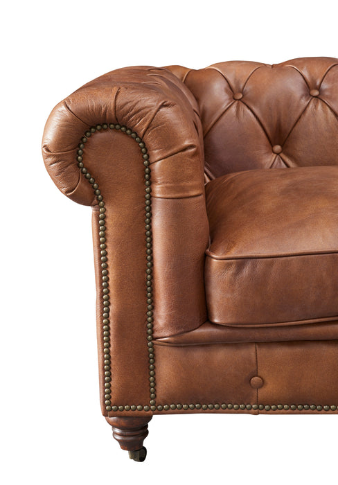 Century Chesterfield Sofa - Bark Brown Leather