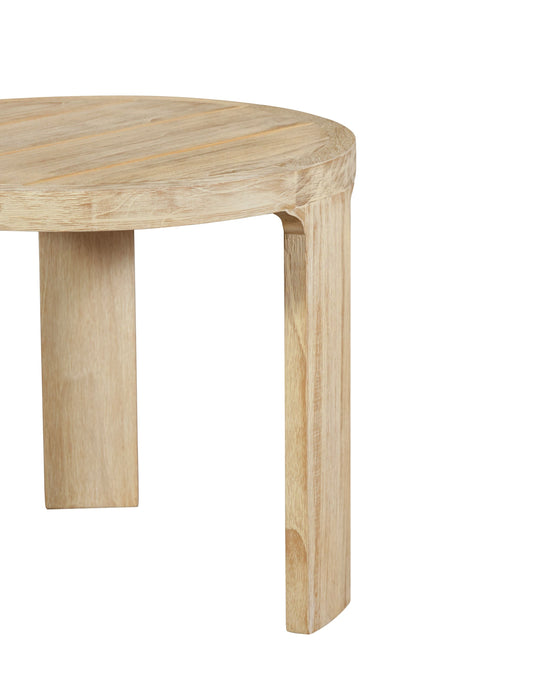 Eclipse Outdoor Solid Teak Wood Natural Look End Table