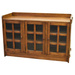 SOLD OUT Mission Oak 3 Door Console - Walnut (W1) - Crafters and Weavers