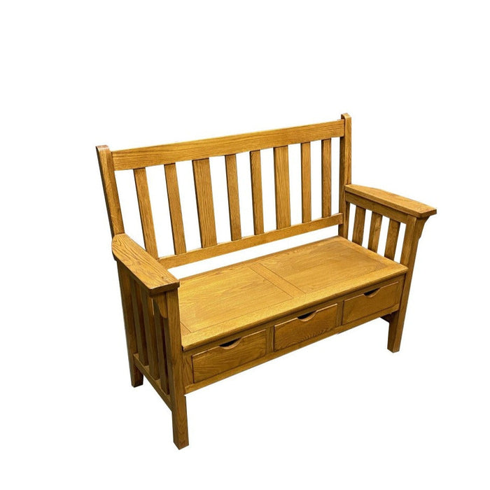 Mission 3 Drawer Entry Way Bench / Settee