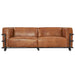 Henry Industrial Modern Leather Sofa (2 Colors Available) - Crafters and Weavers