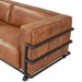 Henry Industrial Modern Leather Sofa (2 Colors Available) - Crafters and Weavers