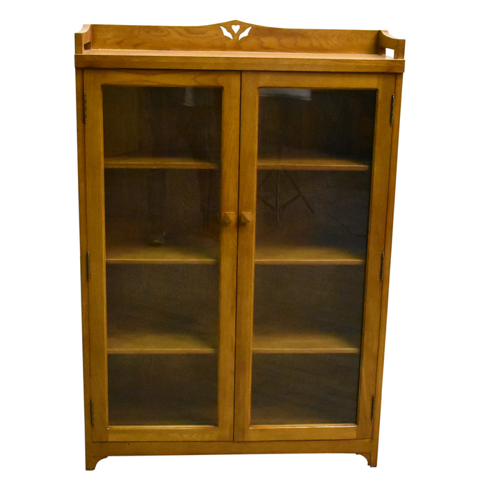 PREORDER Mission Bookcase / Curio Cabinet - Michael's Cherry (MC1) - Crafters and Weavers