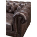 PREORDER Century Chesterfield Sofa - Dark Brown Leather - 118" - Crafters and Weavers