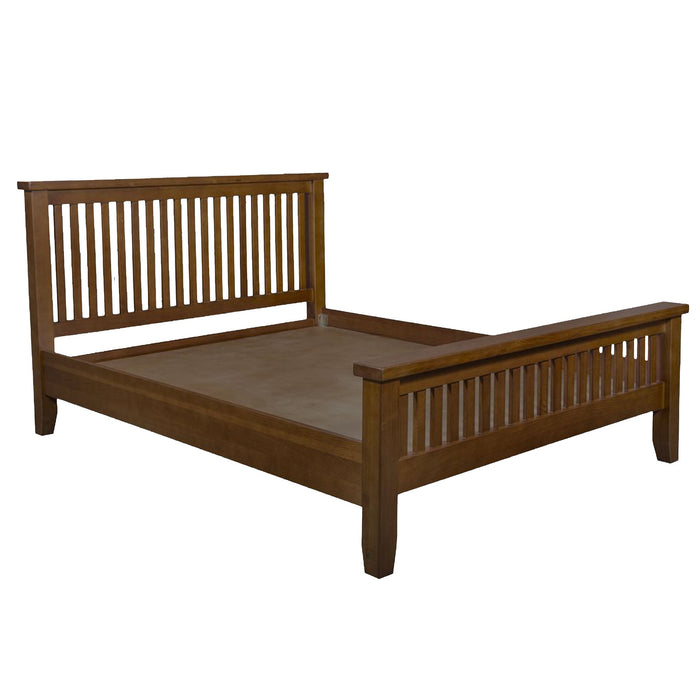 Mission Oak Slat Bed - Walnut