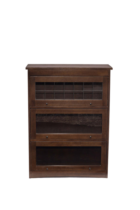 Mission Craftsman Style Oak Barrister Bookcase - Walnut stain