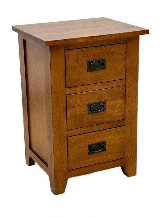 Mission Quarter Sawn Oak 3 Drawer Nightstand