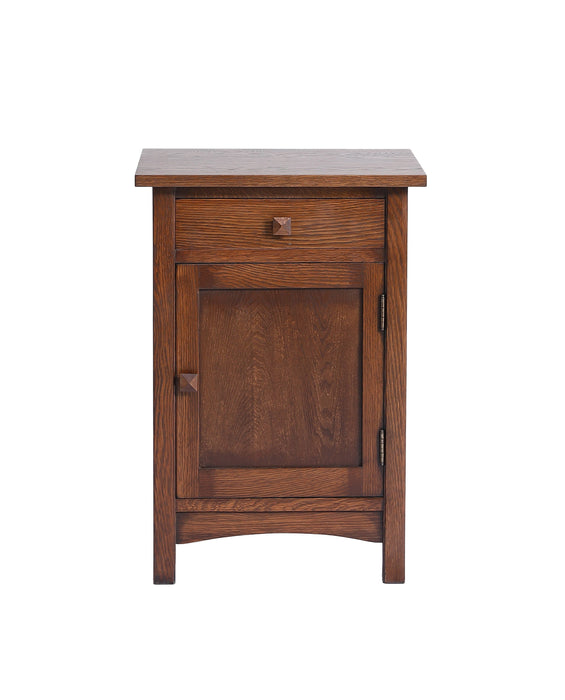 Mission 1 Door 1 Drawer Nightstand - Walnut stain