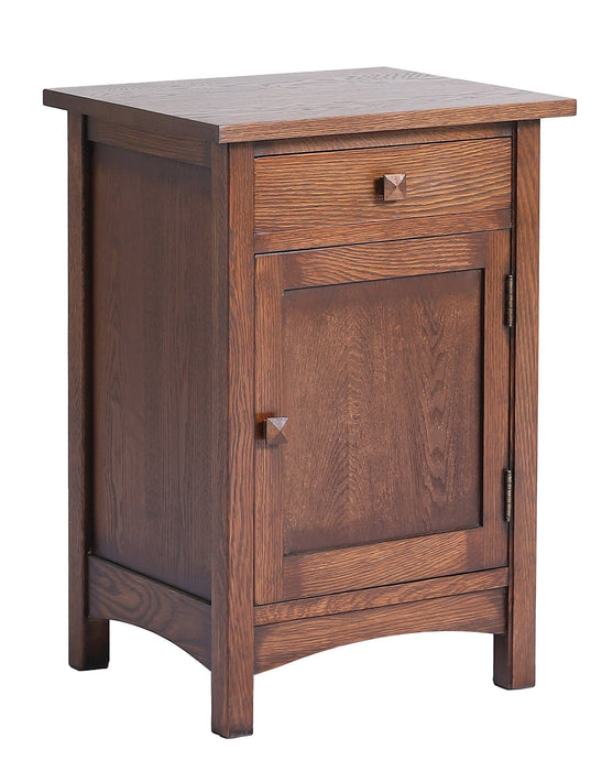 Mission 1 Door 1 Drawer Nightstand - Walnut stain