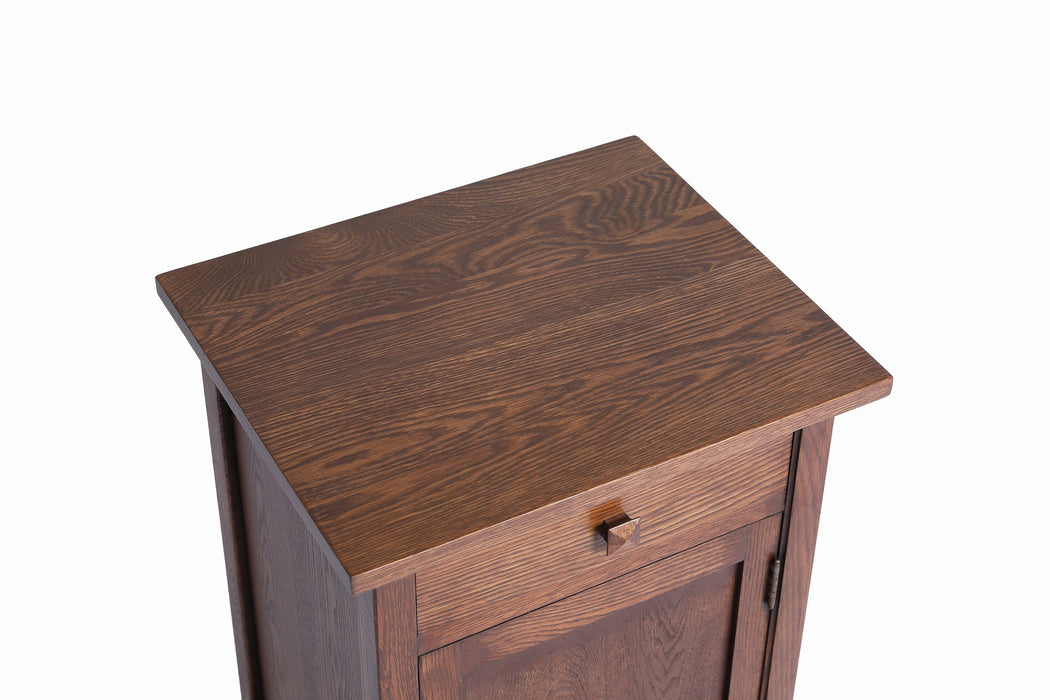 Mission 1 Door 1 Drawer Nightstand - Walnut stain