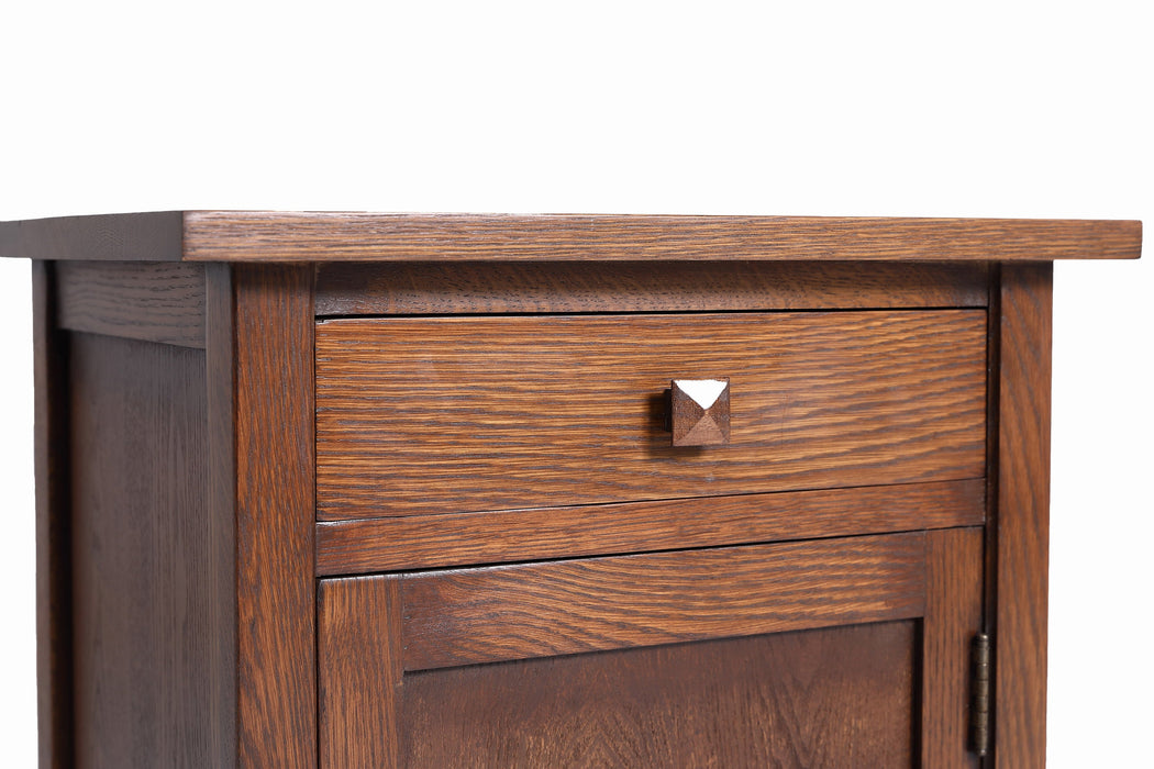 Mission 1 Door 1 Drawer Nightstand - Walnut stain