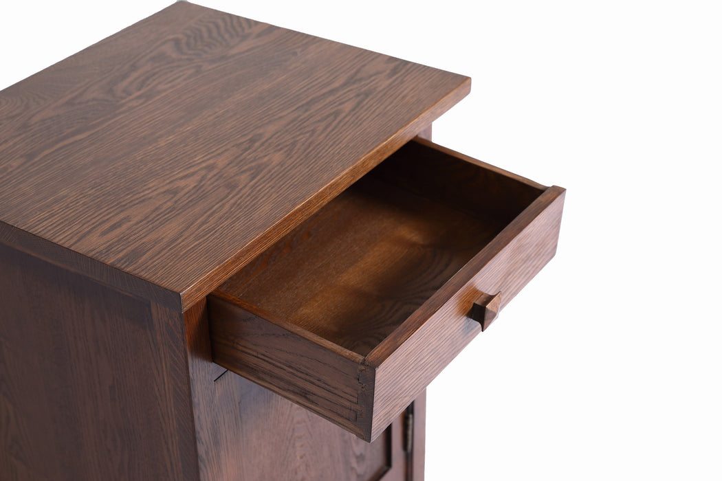 Mission 1 Door 1 Drawer Nightstand - Walnut stain