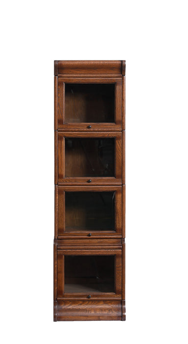 Mission Narrow Barrister Bookcase - Beveled Glass