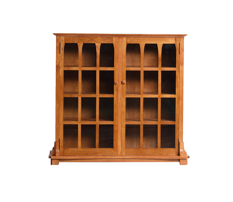 Mission Solid Oak Double Door Bookcase - Michael's Cherry