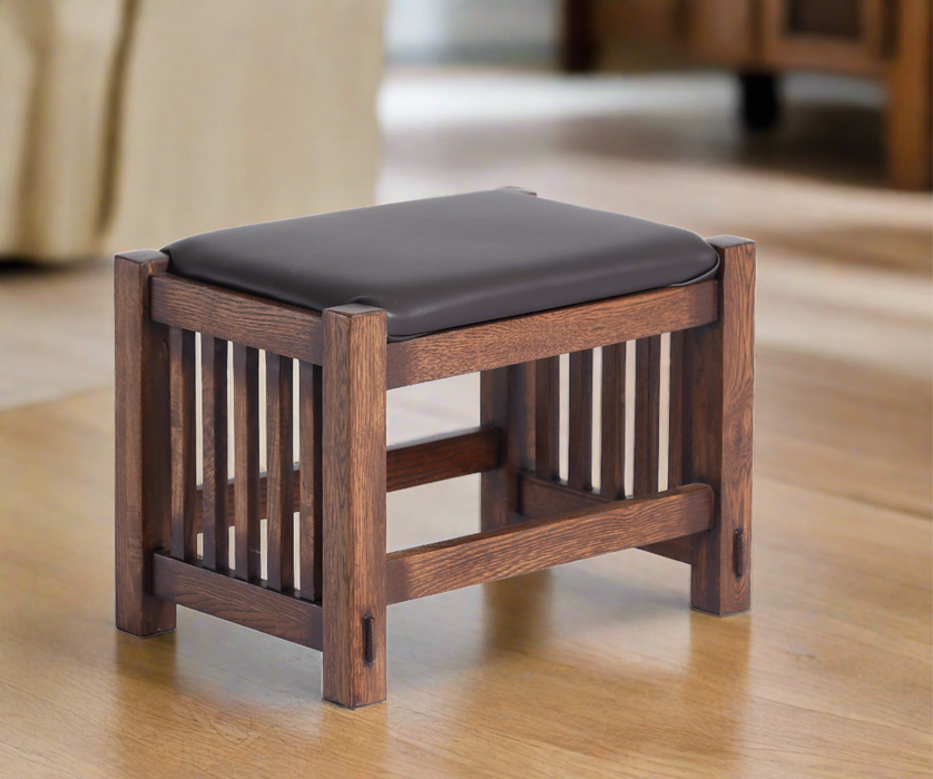 Mission Oak Foot Stool - Spindles