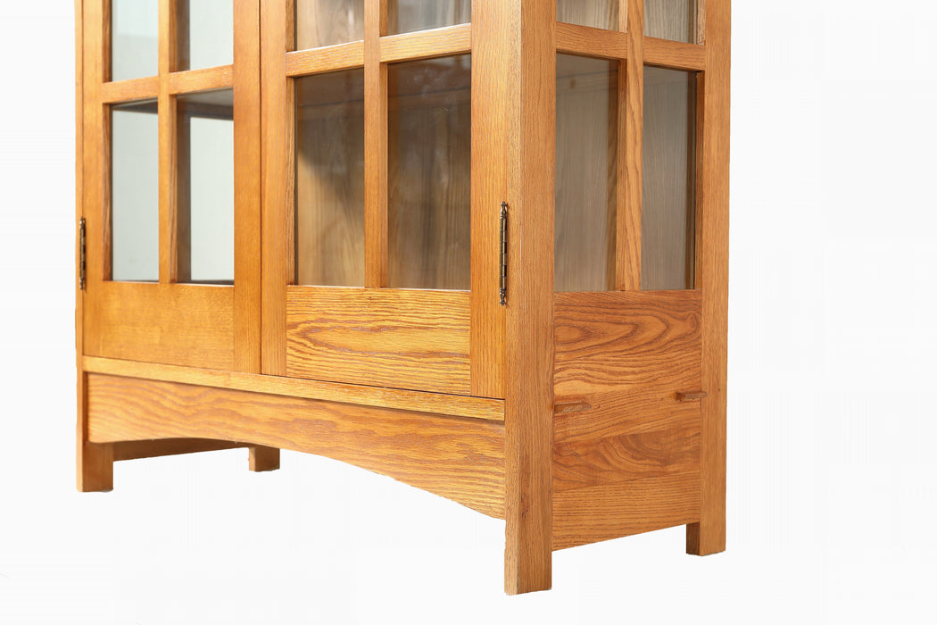 Mission Oak Display China Cabinet / Bookcase - Michael's Cherry - 39"W