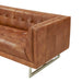 NEW! Taylor Contemporary Tufted Arm Chair - Light Brown Leather - Crafters and Weavers