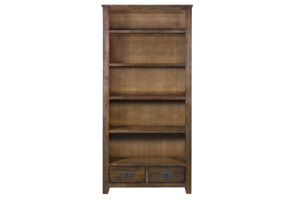 Mission Open Shelf Bookcase - Walnut - Crafters and Weavers