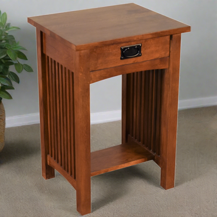 Mission 1 Drawer Spindle End Table