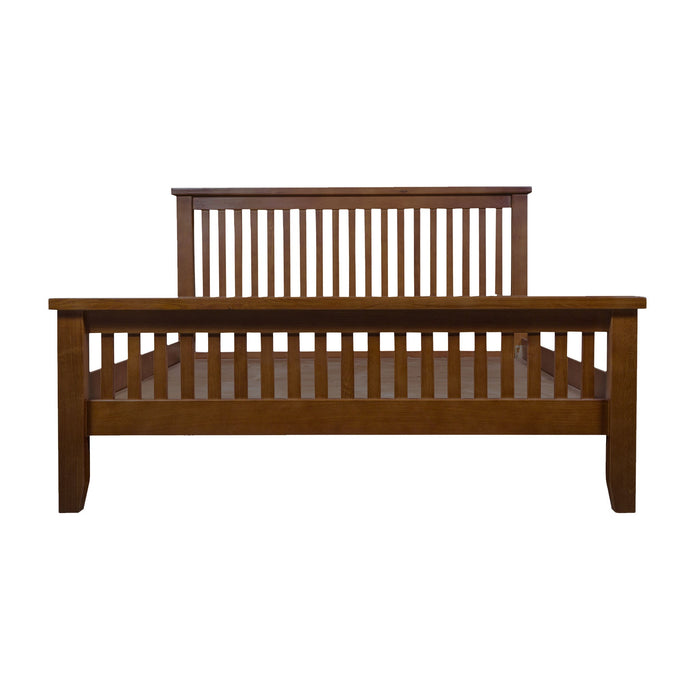 Mission Oak Slat Bed - Walnut