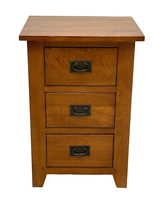 Mission Quarter Sawn Oak 3 Drawer Nightstand