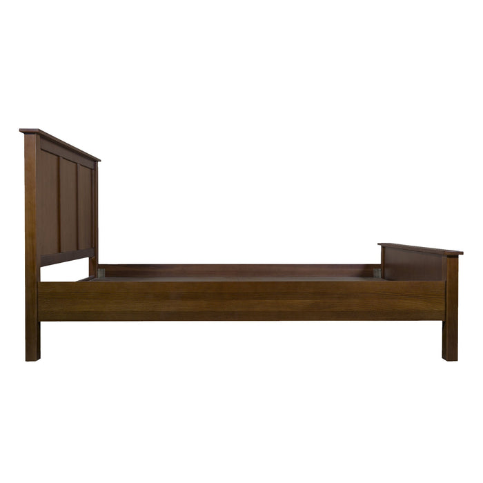 Mission Oak Panel Bed - Walnut