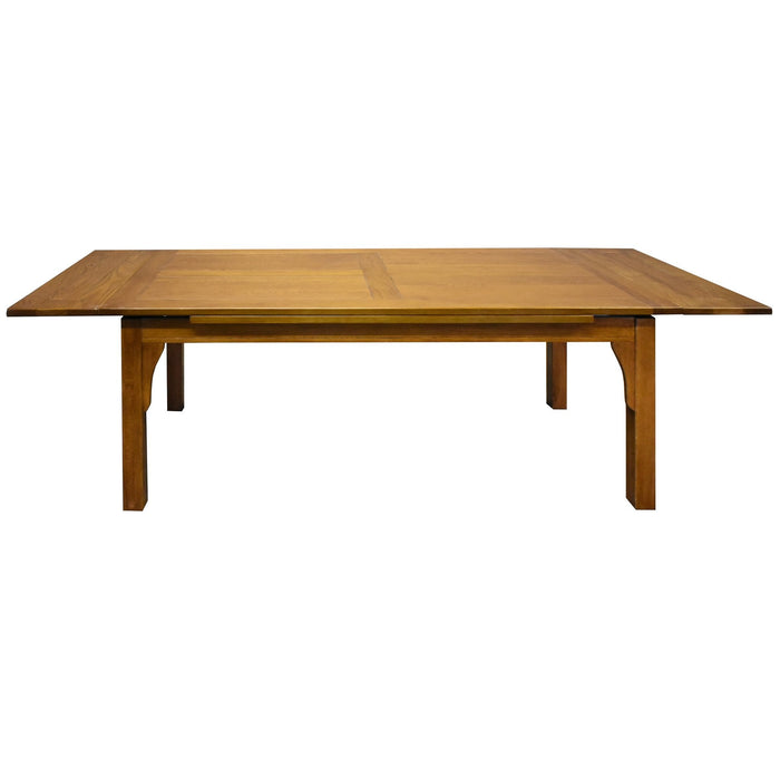 Mission Style Oak Stow Leaf Dining Table (2 Colors Available) - Walnut - Crafters and Weavers