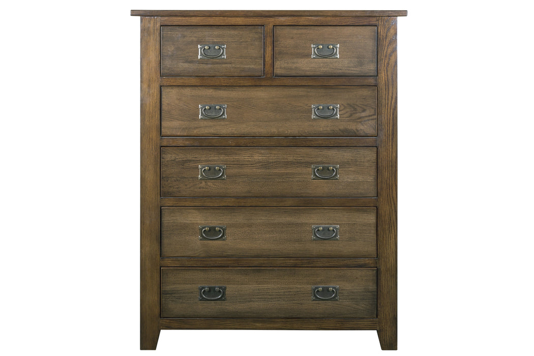 Mission 6 Drawer Dresser - Walnut - Crafters and Weavers