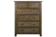 Mission 6 Drawer Dresser - Walnut - Crafters and Weavers